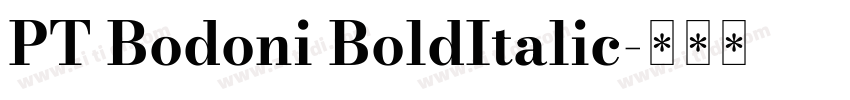 PT Bodoni BoldItalic字体转换
